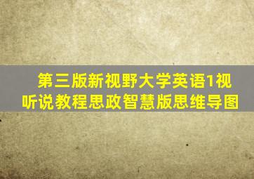 第三版新视野大学英语1视听说教程思政智慧版思维导图