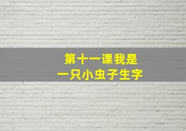 第十一课我是一只小虫子生字