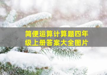 简便运算计算题四年级上册答案大全图片