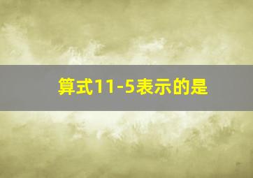 算式11-5表示的是