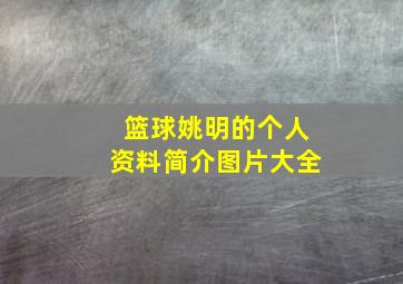 篮球姚明的个人资料简介图片大全