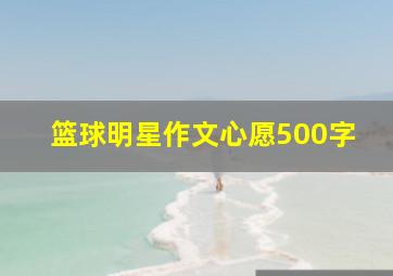 篮球明星作文心愿500字