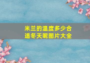 米兰的温度多少合适冬天呢图片大全