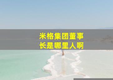 米格集团董事长是哪里人啊