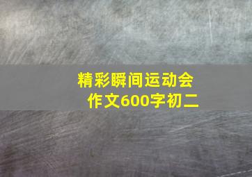 精彩瞬间运动会作文600字初二