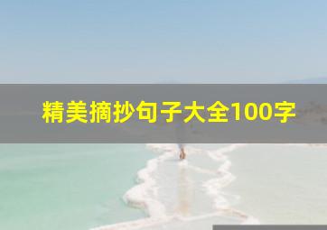 精美摘抄句子大全100字