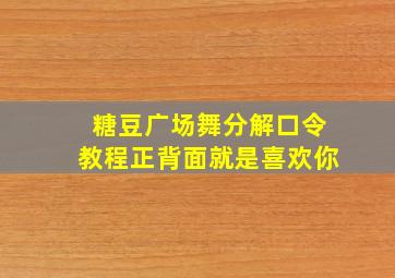 糖豆广场舞分解口令教程正背面就是喜欢你