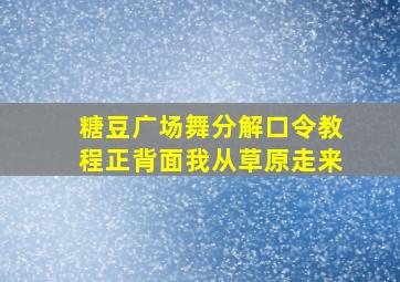 糖豆广场舞分解口令教程正背面我从草原走来