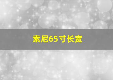 索尼65寸长宽