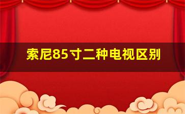 索尼85寸二种电视区别