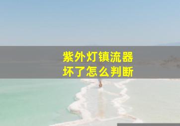 紫外灯镇流器坏了怎么判断