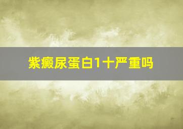 紫癜尿蛋白1十严重吗