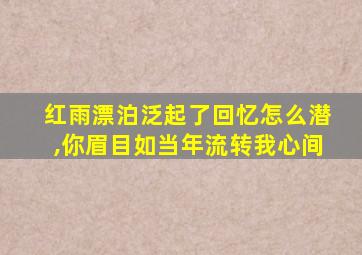 红雨漂泊泛起了回忆怎么潜,你眉目如当年流转我心间