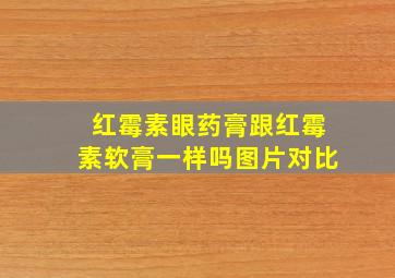 红霉素眼药膏跟红霉素软膏一样吗图片对比