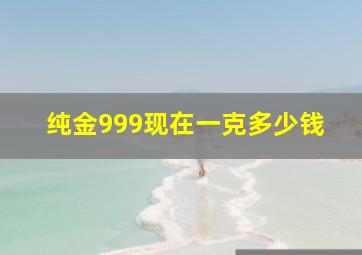 纯金999现在一克多少钱