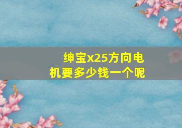 绅宝x25方向电机要多少钱一个呢