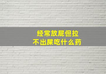 经常放屁但拉不出屎吃什么药