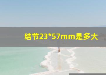 结节23*57mm是多大