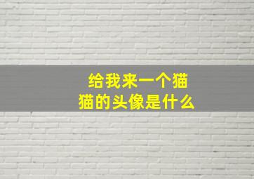 给我来一个猫猫的头像是什么