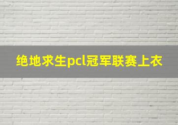 绝地求生pcl冠军联赛上衣