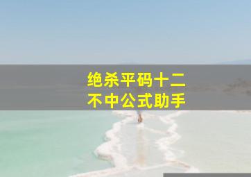 绝杀平码十二不中公式助手