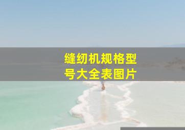 缝纫机规格型号大全表图片