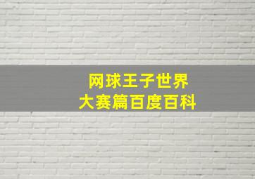 网球王子世界大赛篇百度百科