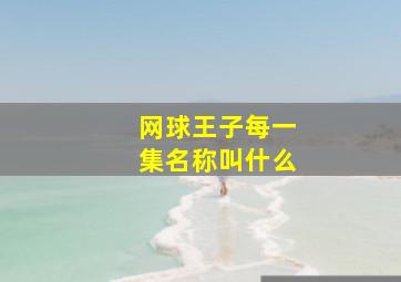 网球王子每一集名称叫什么