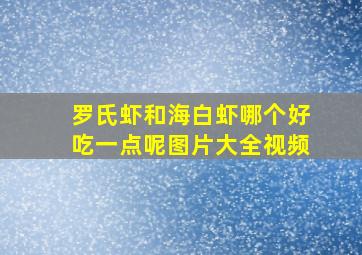 罗氏虾和海白虾哪个好吃一点呢图片大全视频