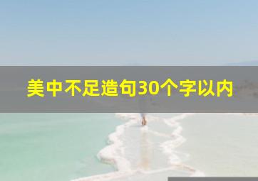 美中不足造句30个字以内