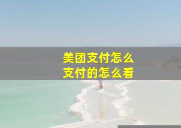 美团支付怎么支付的怎么看