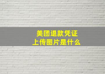 美团退款凭证上传图片是什么