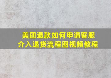 美团退款如何申请客服介入退货流程图视频教程