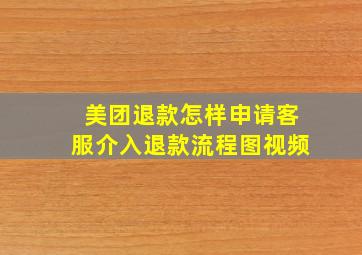 美团退款怎样申请客服介入退款流程图视频