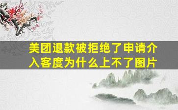 美团退款被拒绝了申请介入客度为什么上不了图片