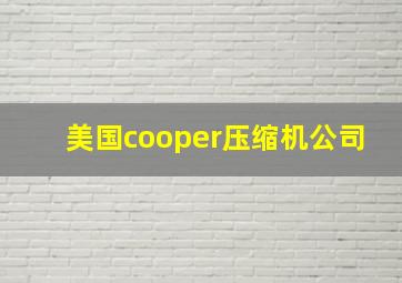 美国cooper压缩机公司