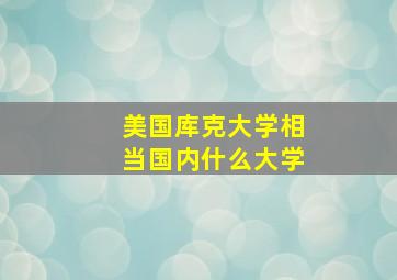 美国库克大学相当国内什么大学