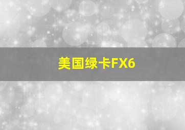 美国绿卡FX6