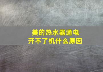 美的热水器通电开不了机什么原因