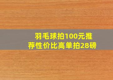 羽毛球拍100元推荐性价比高单拍28磅