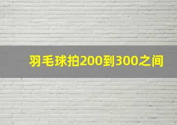 羽毛球拍200到300之间