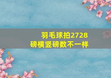 羽毛球拍2728磅横竖磅数不一样