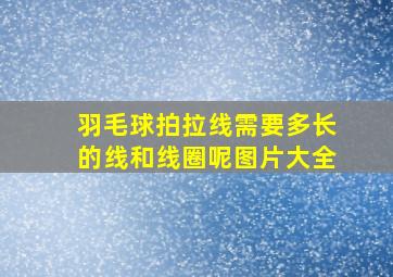 羽毛球拍拉线需要多长的线和线圈呢图片大全