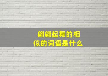 翩翩起舞的相似的词语是什么