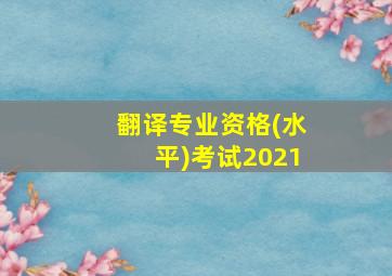 翻译专业资格(水平)考试2021