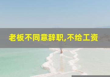 老板不同意辞职,不给工资