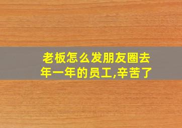 老板怎么发朋友圈去年一年的员工,辛苦了