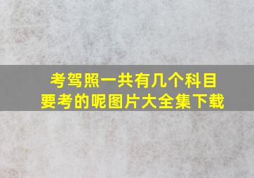 考驾照一共有几个科目要考的呢图片大全集下载