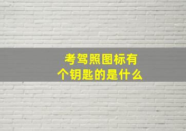 考驾照图标有个钥匙的是什么