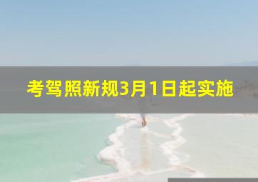 考驾照新规3月1日起实施